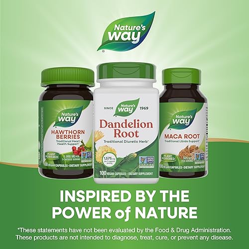 Miniatura 8 de Nature s Way - Raíz de diente de león de 525 mg 100 cápsulas 12300 100 1 1