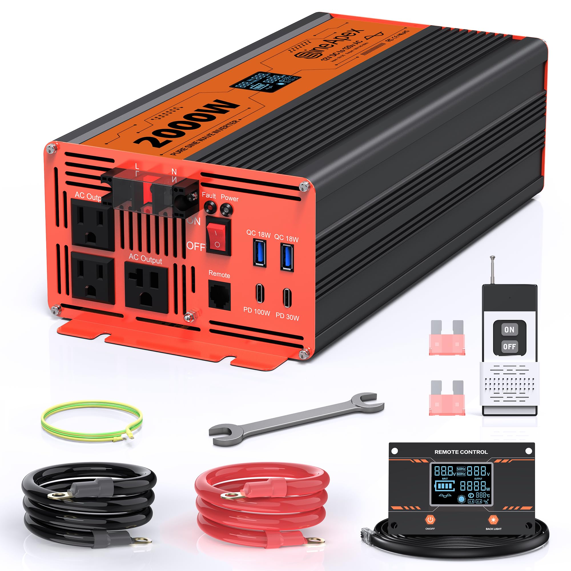 SineApex 2000W Pure Sine Wave Inverter