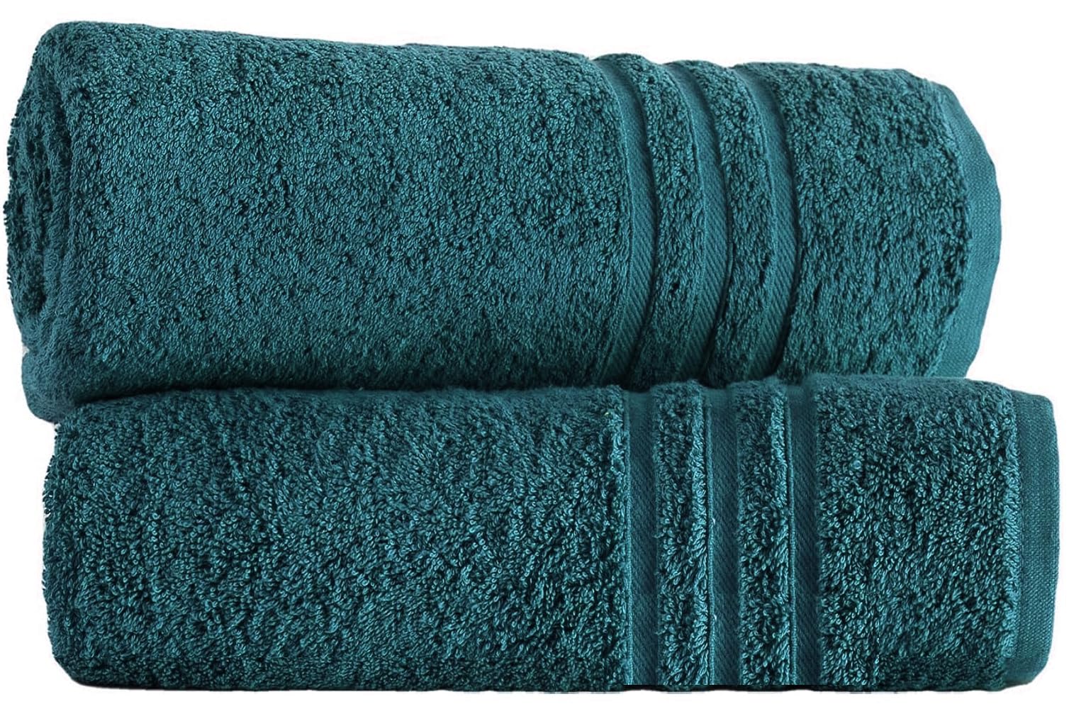 Loomtrove Blue Lagoon Pack Of 2 Large Jumbo Bath Sheets 500 Gsm 100% Egyptian Cotton Big Bath Towels Super Absorbent Soft Hotel Quality Xl Bathroom Towel Set (Blue Lagoon)