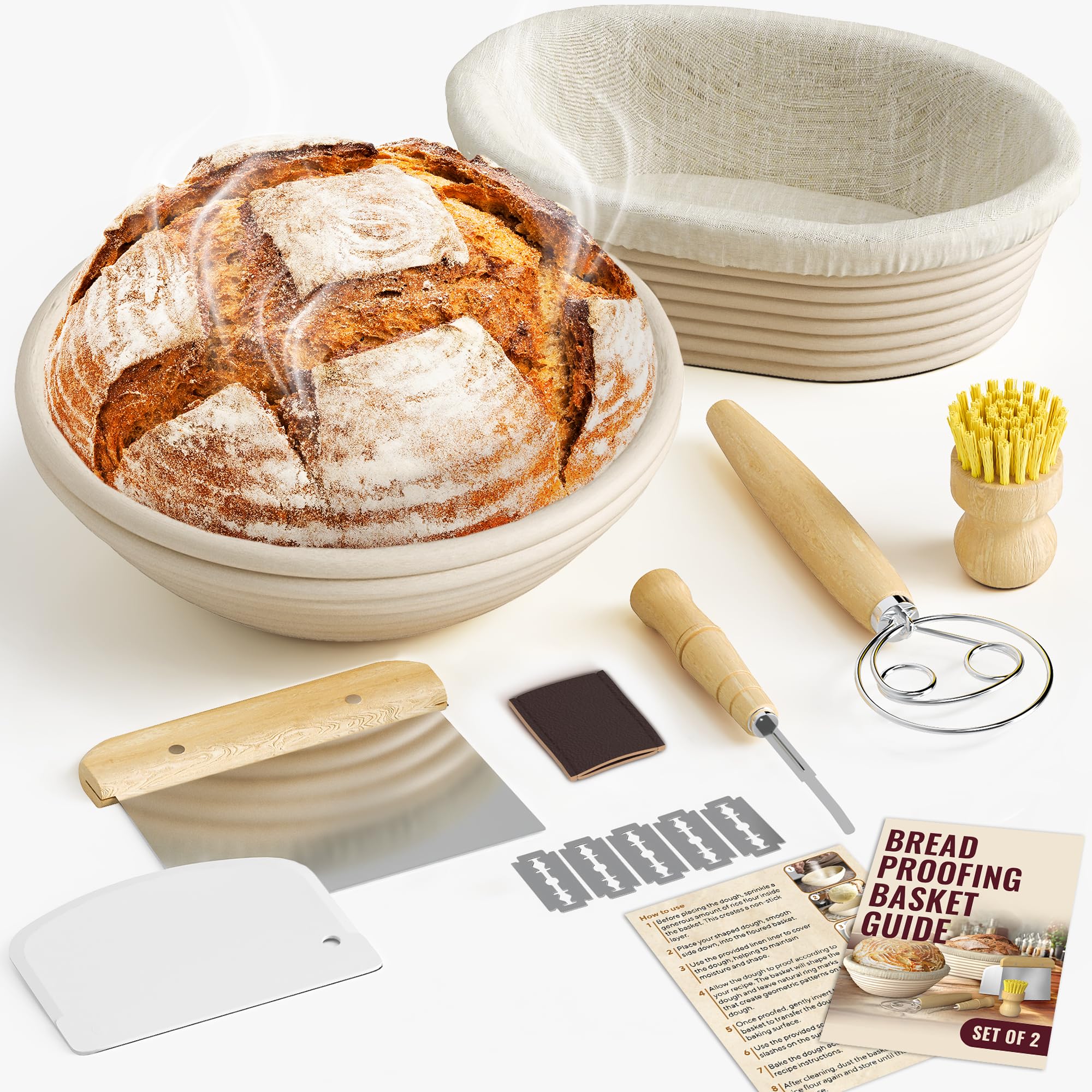 Amazon.com: Complete Bread Proofing Baskets Set - Premium Quality
