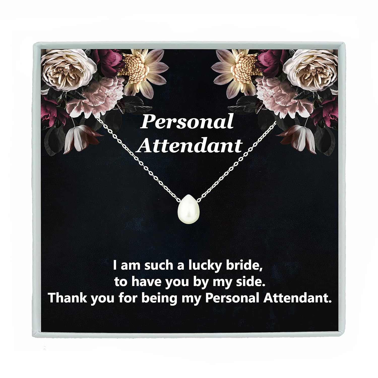 Personal Attendant Pearl Necklace Thank You Personal Attendant Gift Jewelry Pearl Necklace