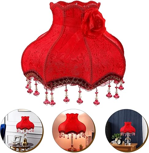 Miniatura 7 de OSALADI Pantalla de lámpara E27 de estilo europeo, pantalla europea, pantalla de lámpara de tapa dura, lámpara de escritorio, decoración retro para