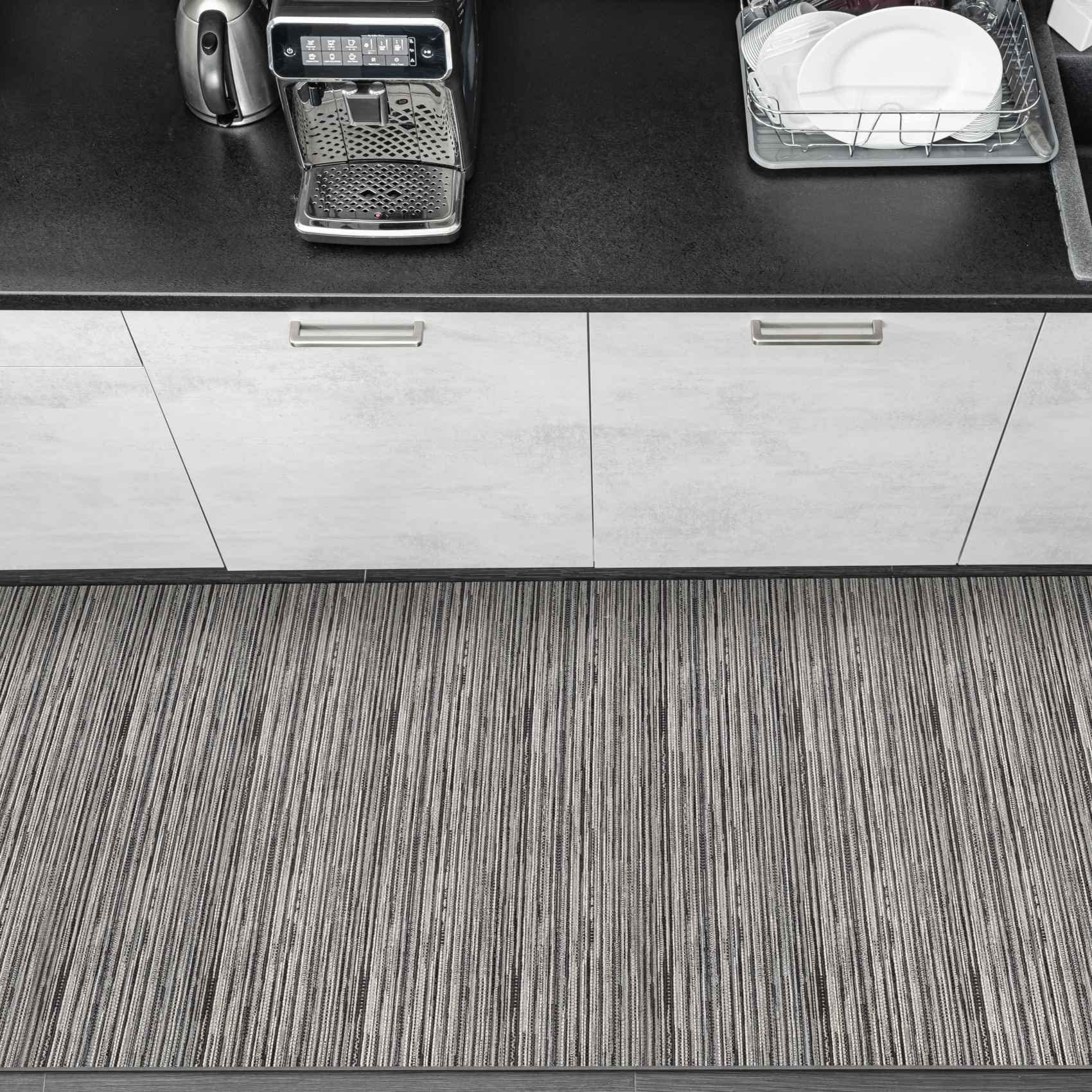 Anro Tapis de cuisine lavable, tapis de couloir - Aspect moquette - Gris - Antidérapant - 65 x 500 cm - Plusieurs tailles / motifs
