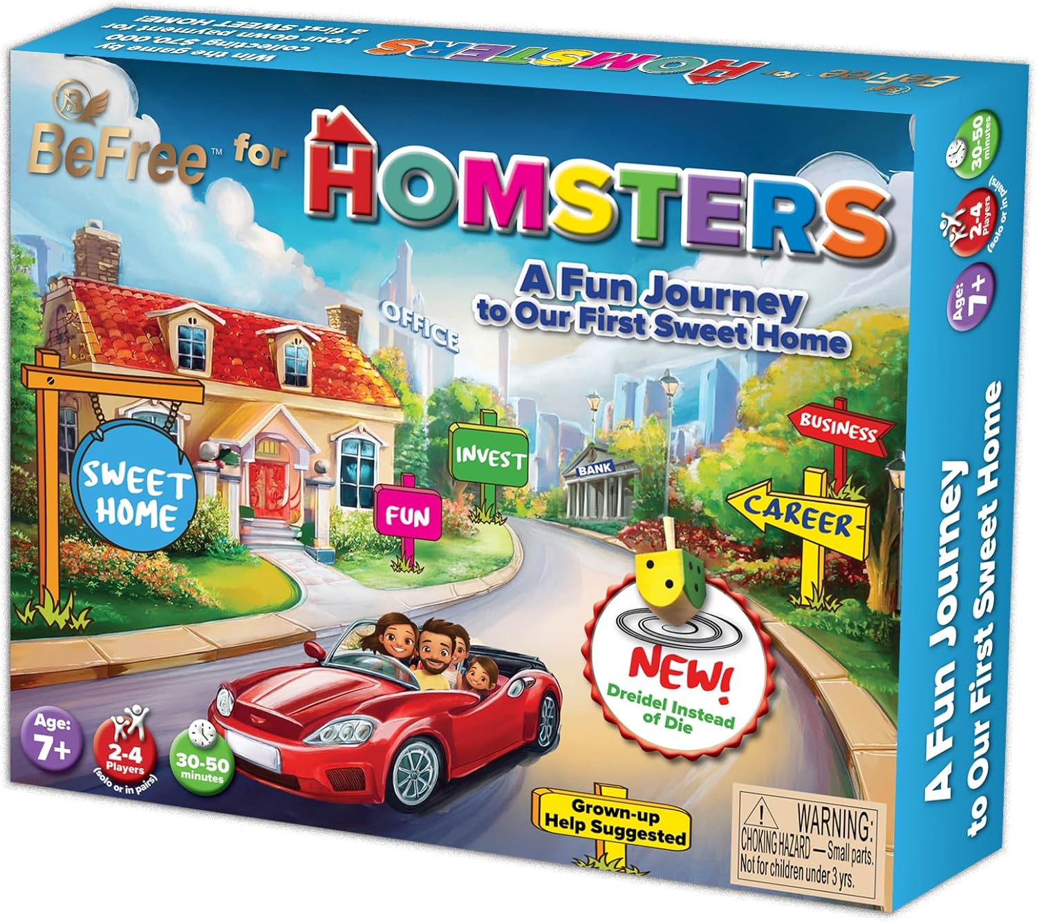 BeFree for HOMSTERS: Family Strategy Board Game – Financial Literacy, Career & Investing | Ideal for Kids Ages 8–12 (Adult Guidance Suggested) | Learn Smart Decisions & Buying Your First Home