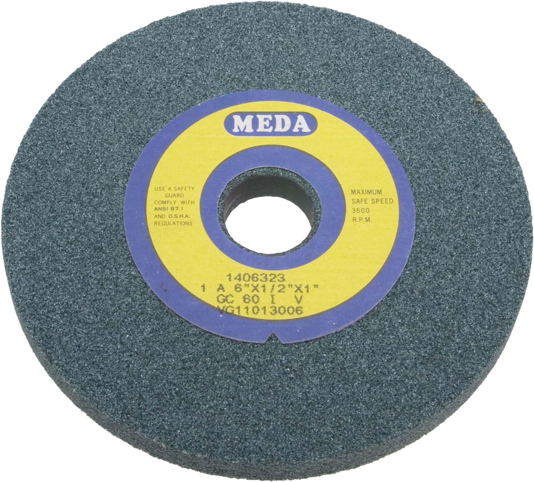 Meda 6 x 1 x 1 Fine 100 Grit Green Wheel