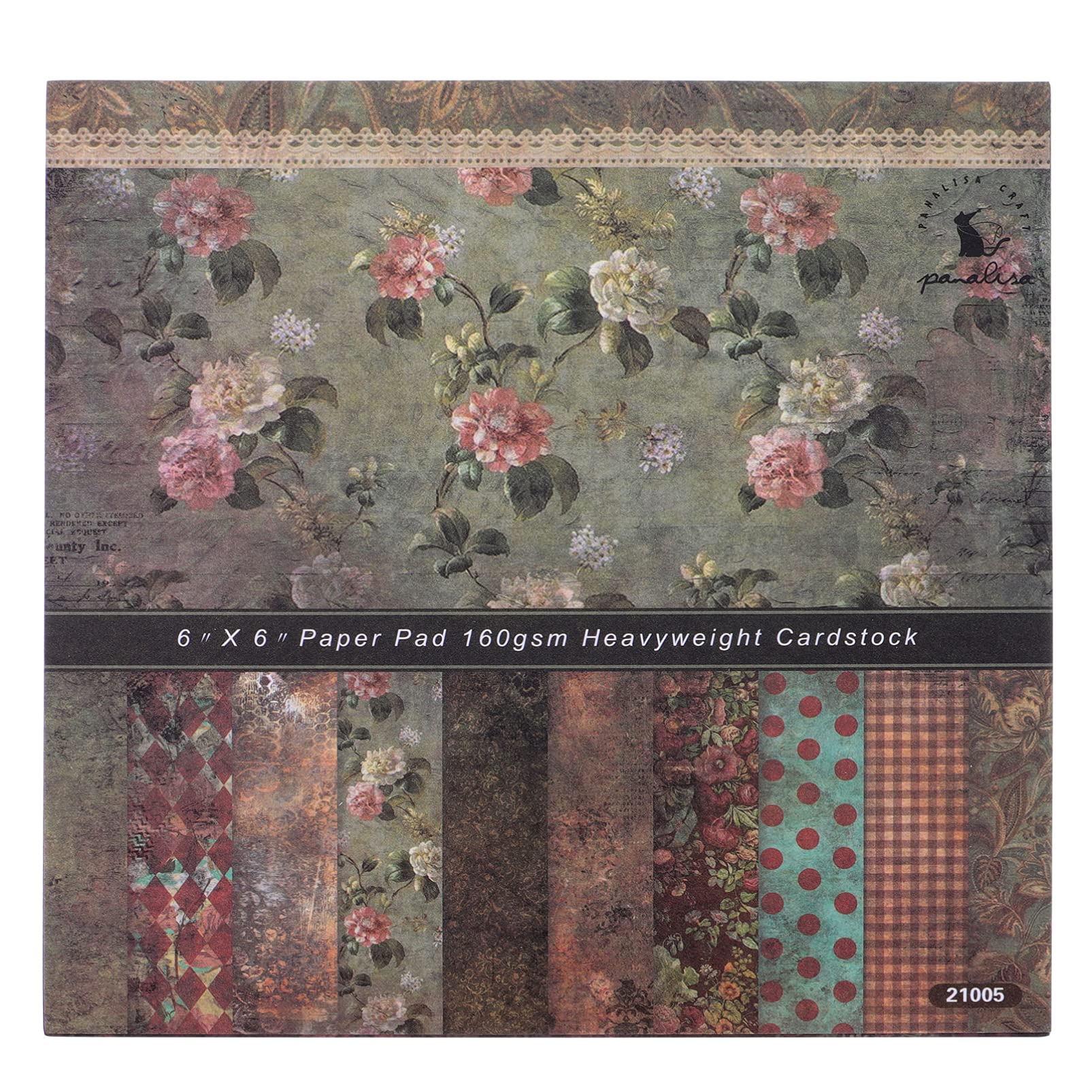 Healifty24pcs Scrapbook Paper Pad Vintage Scrapbooking Paper Packs Washi Paper Stickers for Journaling Card Envelope DIY Crafts (6 Inch)