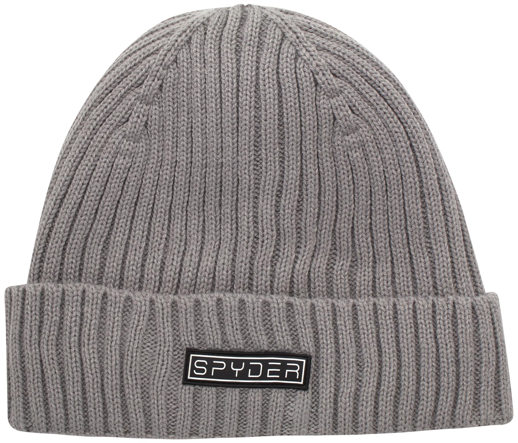 Spyder Knitted Mens Beanie - 1 Pack/2 Pack Cozy Rib Knit Beanie for Men - Warm Winter Hat Skull Cap w/Embroidered Logo Patch