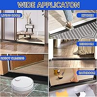 Vista 2 de Tira de transición de alfombra autoadhesiva, tira de transición de PVC con bordes de PVC, tira de transición de alfombra a azulejos para puertas