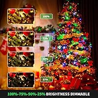 Vista 6 de Decute - Luces de Navidad cambiantes de 4 colores en 1 cadena de luces, 11 modos, 108 pies, 300 LED, extensibles, impermeables