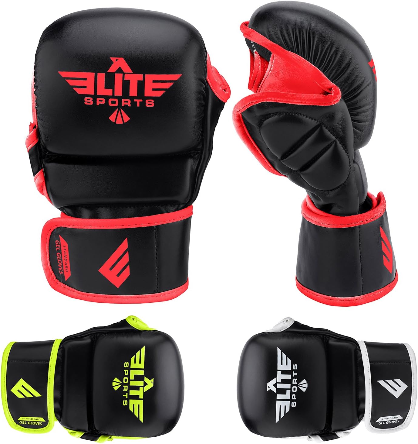 MMA Grappling Training Sparring Mitts Gloves, Elite Sports Best MMA Gloves for Grappling Martial Arts