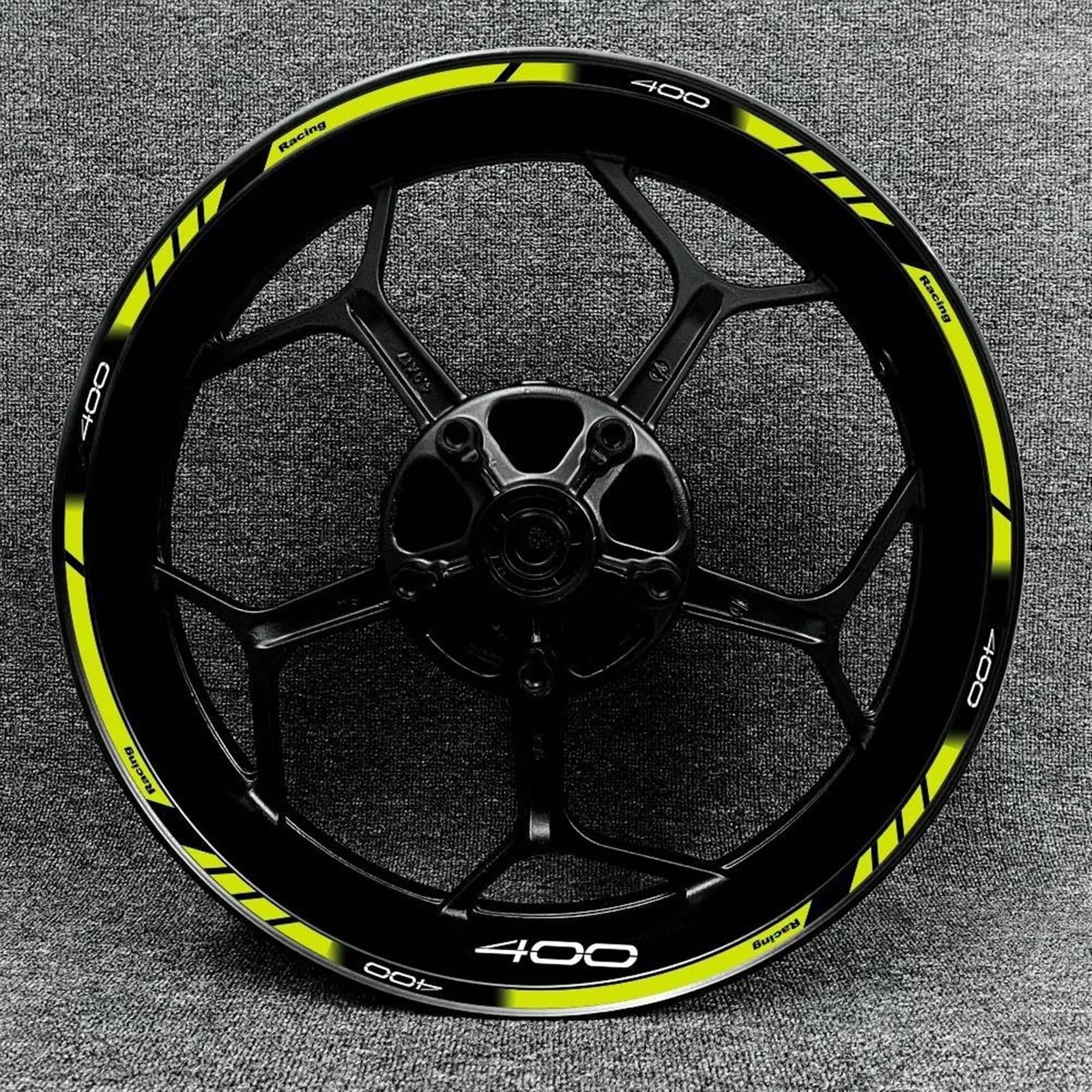 Motorcycle Accessories Reflective Wheel Sticker Hub Waterproof Stripe Tape Rim Decal for Kawasaki Z400 Decorative(Color5)