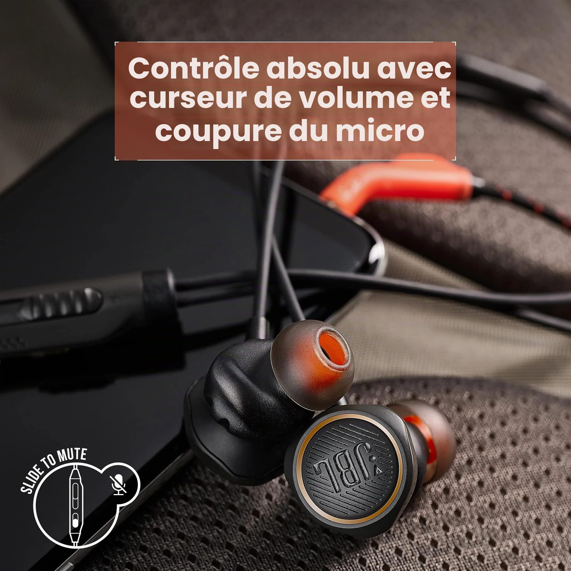 JBL Quantum 50 – Écouteurs gaming intra-auriculaires filaires avec microphone intégré – Compatibles avec PC, Mac, Xbox ONE, PlayStation 4, Nintendo Switch, appareils mobiles et VR – Noir