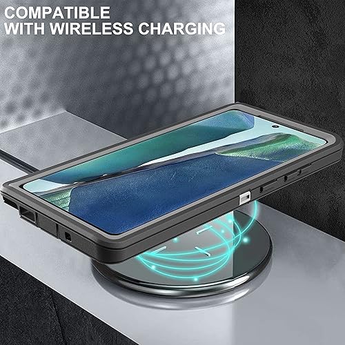 Miniatura 7 de HONG-AMY Funda para Note 20, Galaxy Note 20 con protector de pantalla de TPU flexible autorreparable 2 unidades, 3 en 1, funda de protección