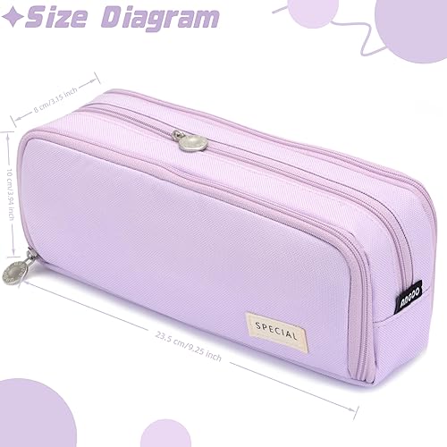 Miniatura 2 de Estuche organizador de lápices estético especial de gran capacidad con 3 compartimentos, bolsa de lápices grande para niñas, mujeres y adultos,