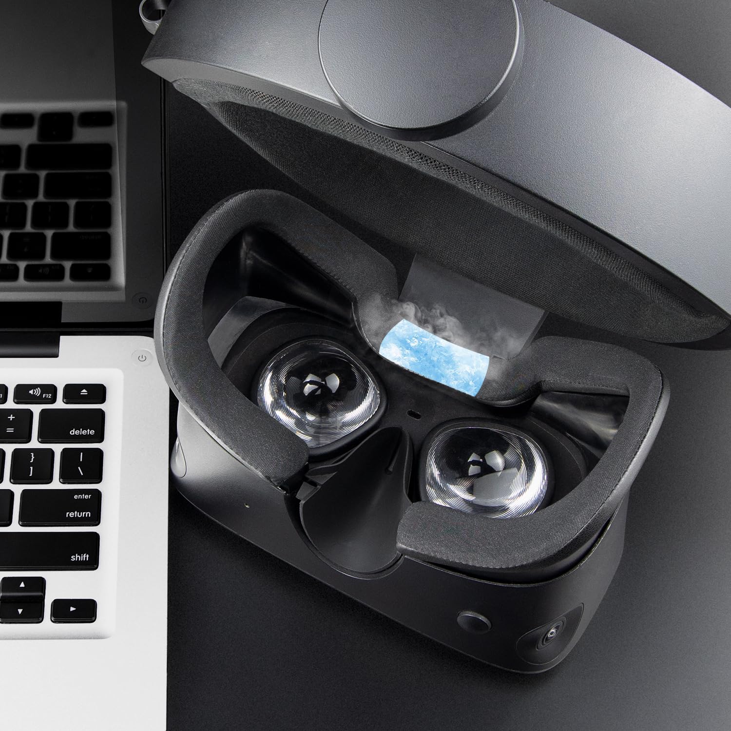 SOULWIT Zestaw wymiennych nakładek na twarz z chłodzącym żelem (interfejs twarzy) do Oculus Rift S, nakładka nos zapobiegająca przeciekaniu, akcesoria VR