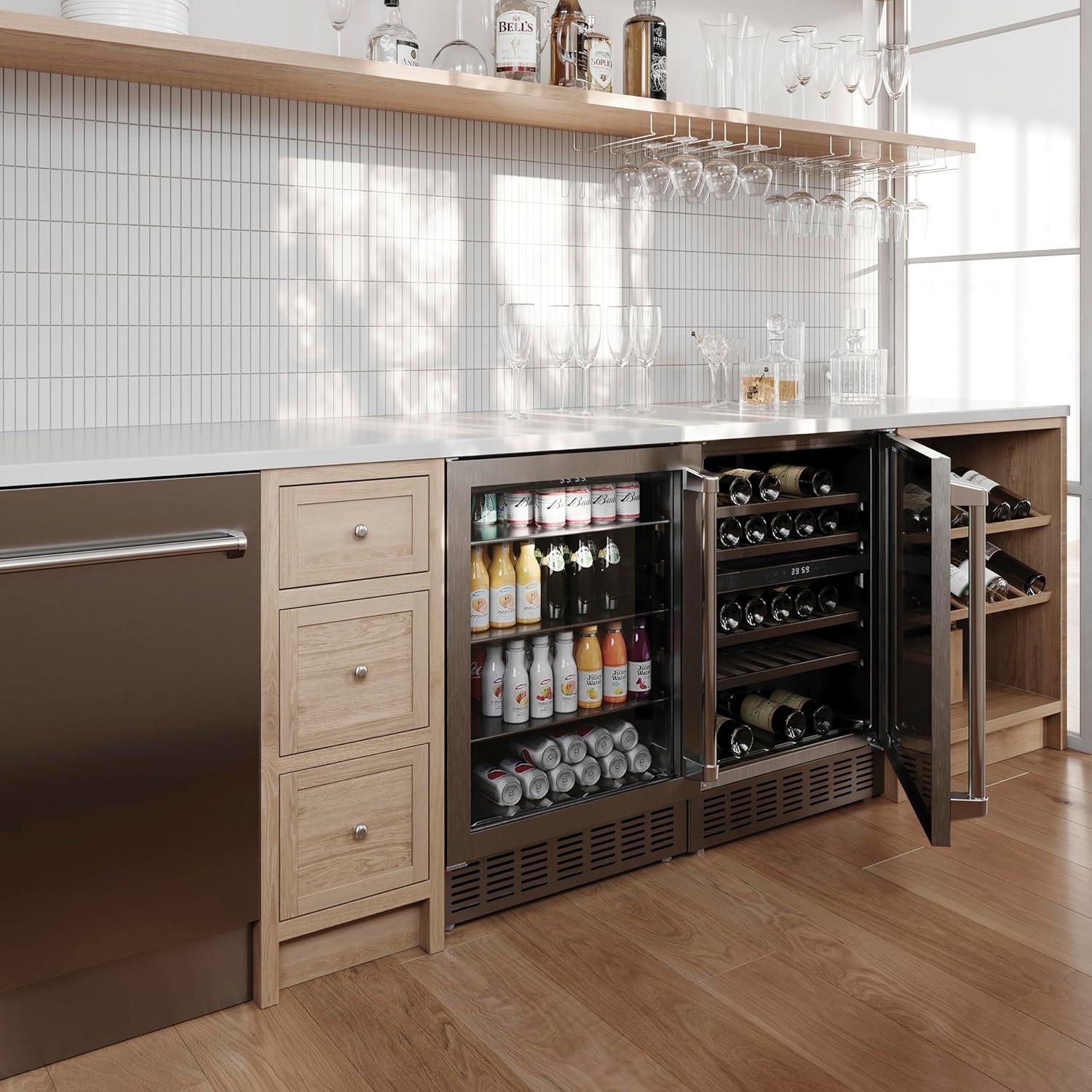 Z Line Kitchen and Bath ZLINE 24" Monument 154 Can Beverage Fridge in Stainless Steel (RBV-US-24)