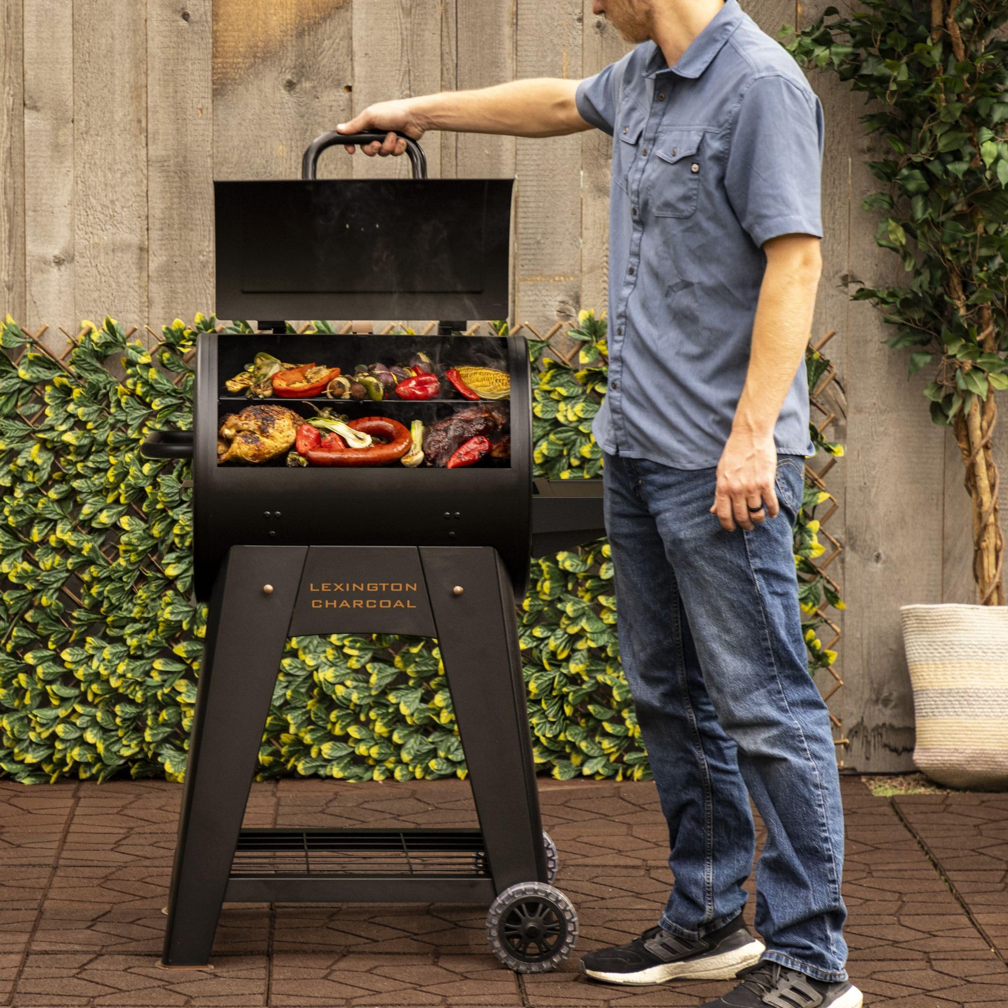 PIT BOSS Barbecue Carbonella Lexington Charcoal Onyx Edition, Area di Cottura 3503 cm², BBQ