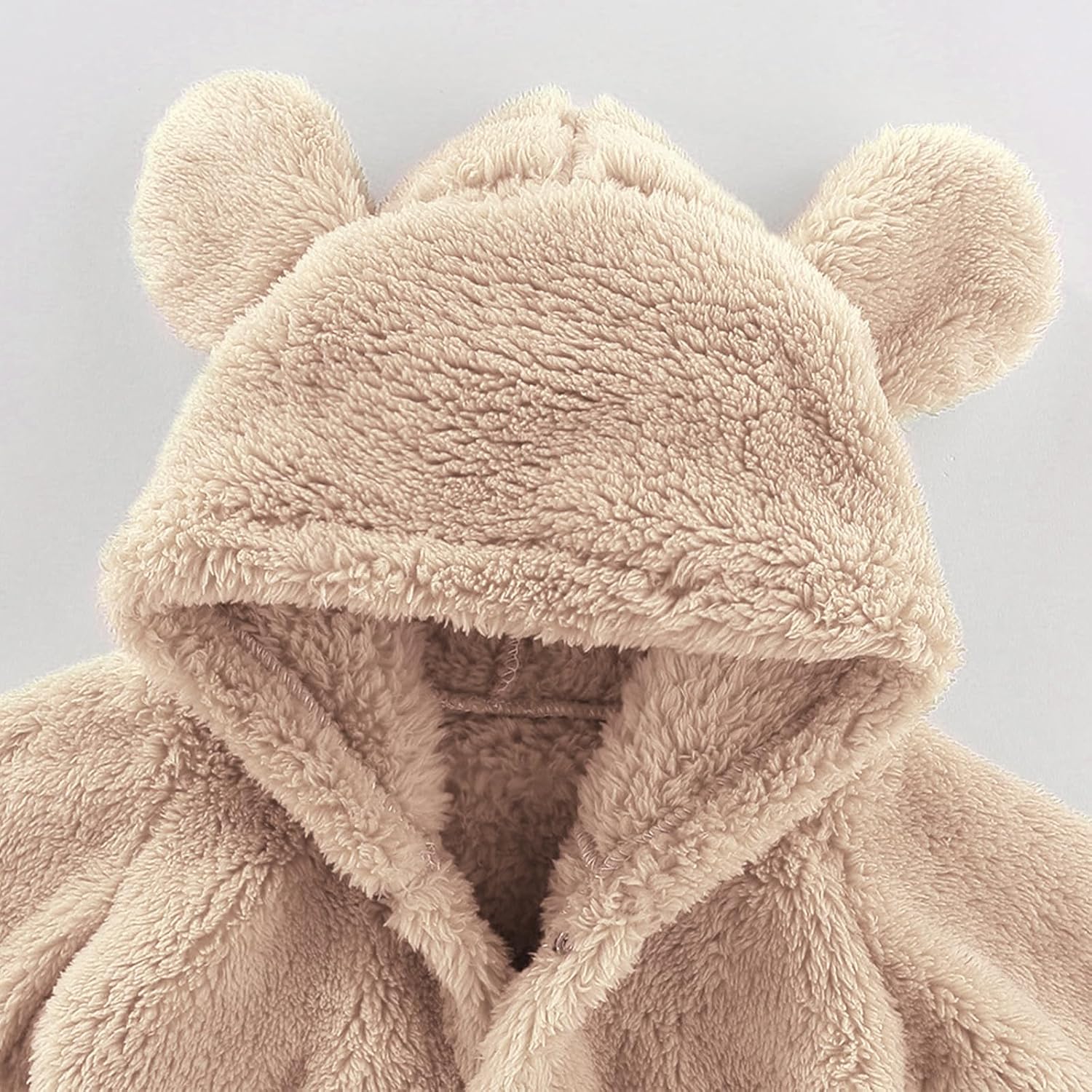 AiWMGL Baby Bear Outfit Suit Newborn Fleece Jumpsuit Romper Hooded Warm Winter Snowsuit Clothes Boy Girl 0-12 Months