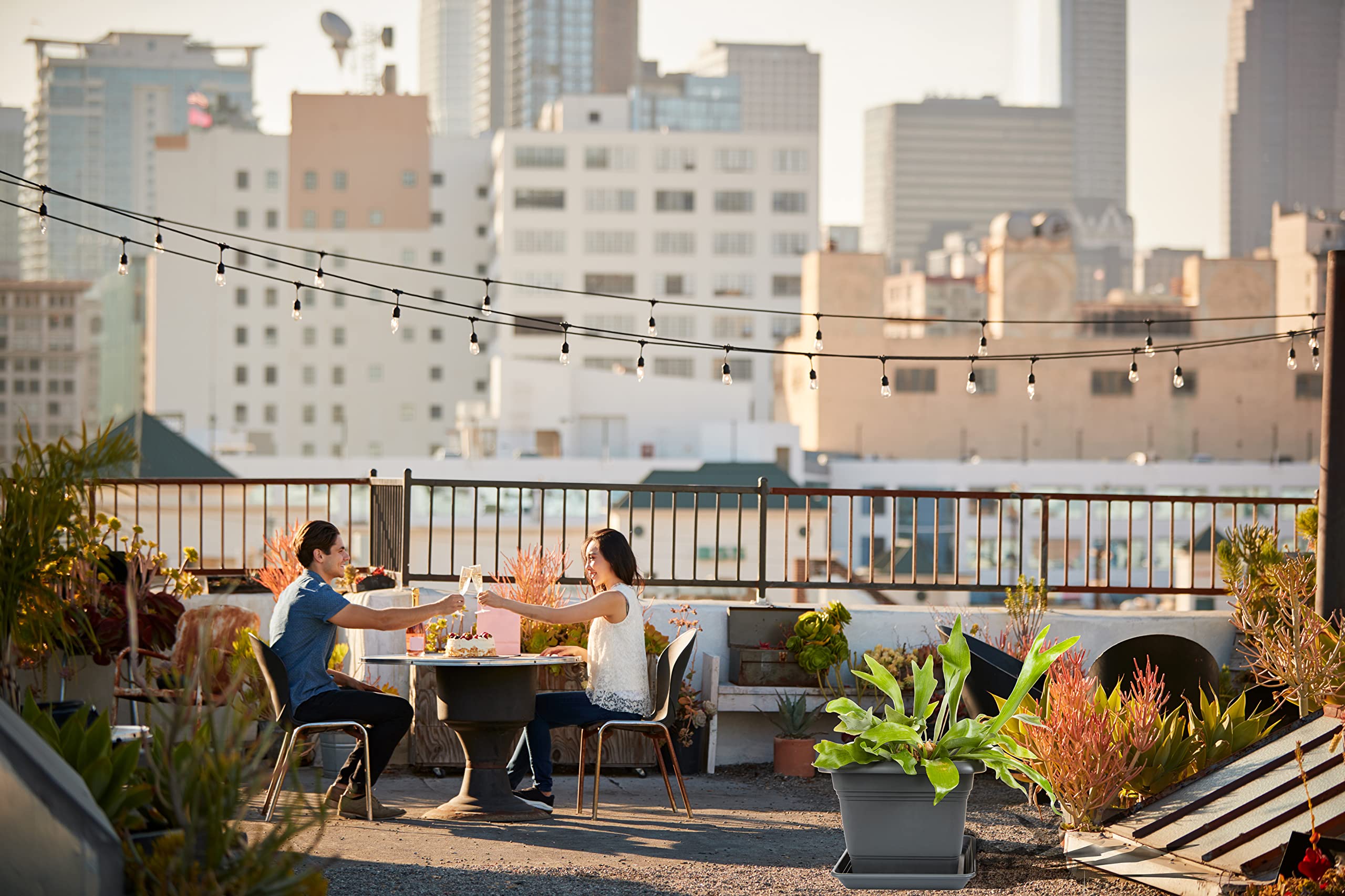 Vensovo Lot De 6 Pots De Fleurs En Terre Cuite Avec Soucoupe - 10,2 Cm