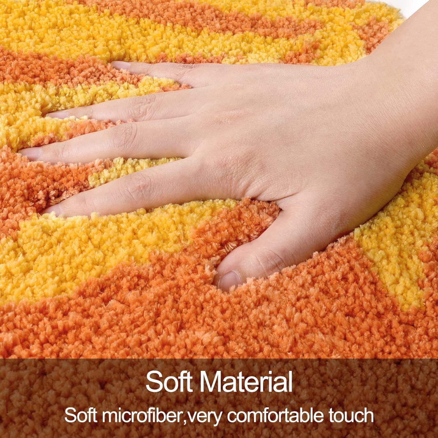 Uphome Bathroom Runner Rug Colorful Abstract Leaves Long Bath Mat Non Slip Water Absorbent Boho Bath Rug Soft Microfiber Machine Washable Floor Mats for Bath Tub Shower Sink, 20x59 inch