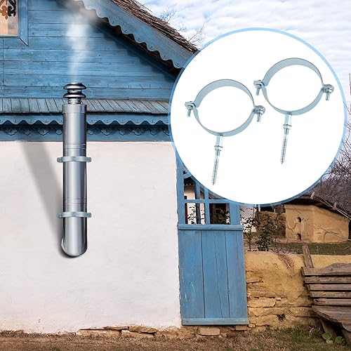 Miniatura 7 de 2 perchas de tubo de 5 pulgadas, colgador de tubo galvanizado, colgador de tubo de anillo dividido resistente, soportes de tubo de PVC, abrazaderas