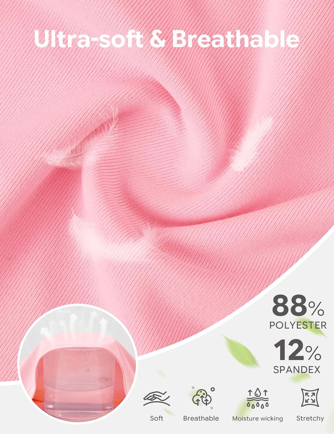 baleaf Women's Short Sleeve Yoga Shirts Soft UPF 50+ Workout Tops Sun Protection Athletic T-Shirts - Image 4