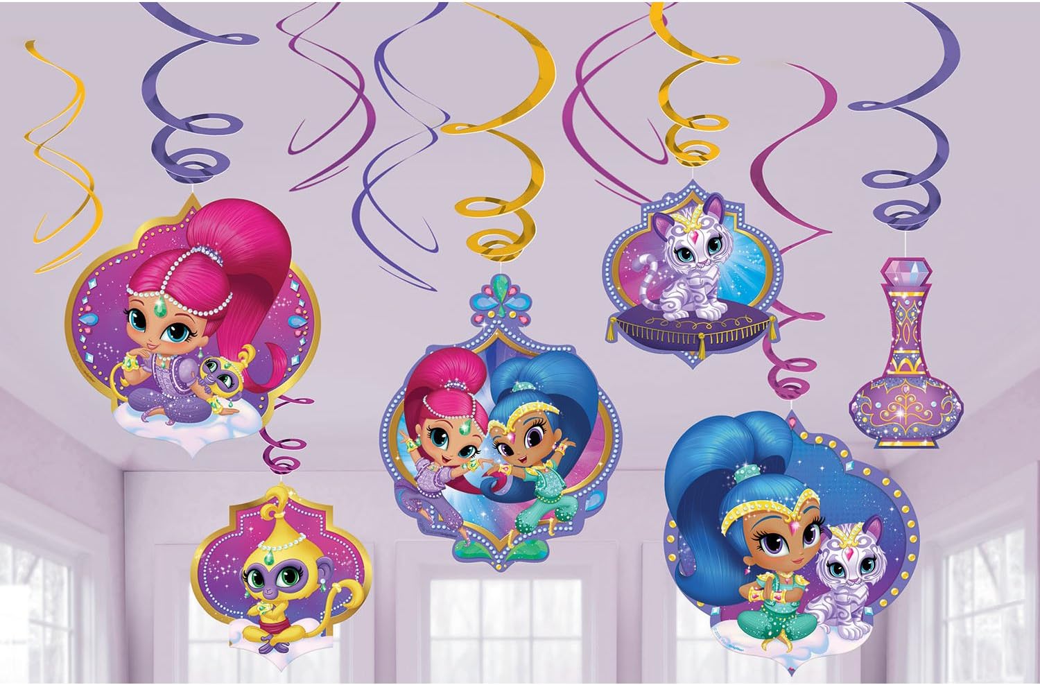 amscanInternational 671653-99" Shime and Shine 12 Swirl Decoration Set