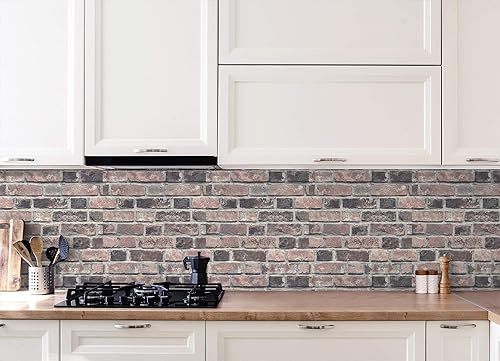 Miniatura 3 de Grace & Gardenia GW2001W - Papel pintado de ladrillo rojo antiguo