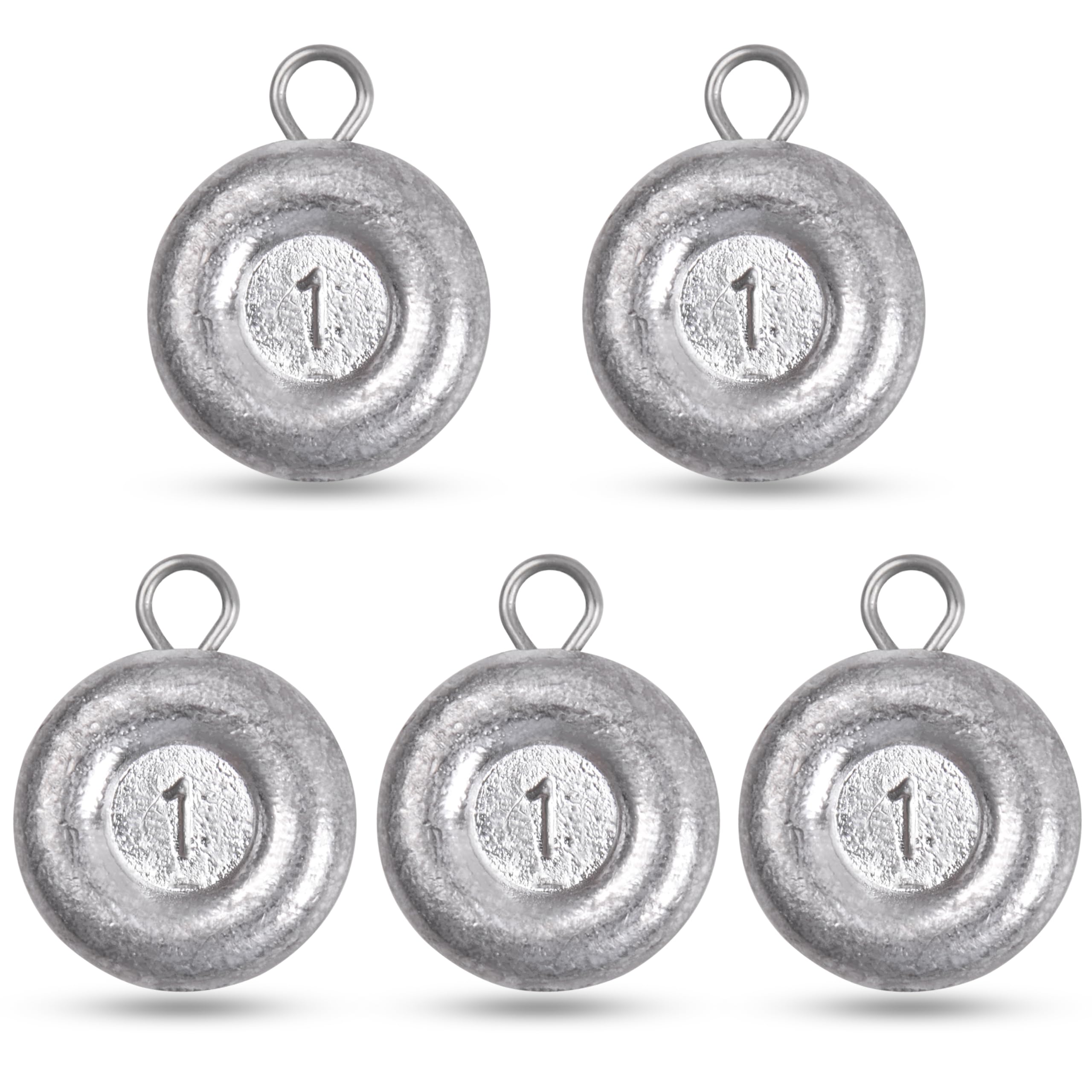 Disc Sinkers Fishing Weights Coin Sinkers Saltwater Surf Fishing Weights Flat Sinkers Bottom Drifting Trolling Catfishing Fishing Sinkers Weights Saltwater Tackle 1oz 2oz 3oz 4oz 5oz 6oz 8oz