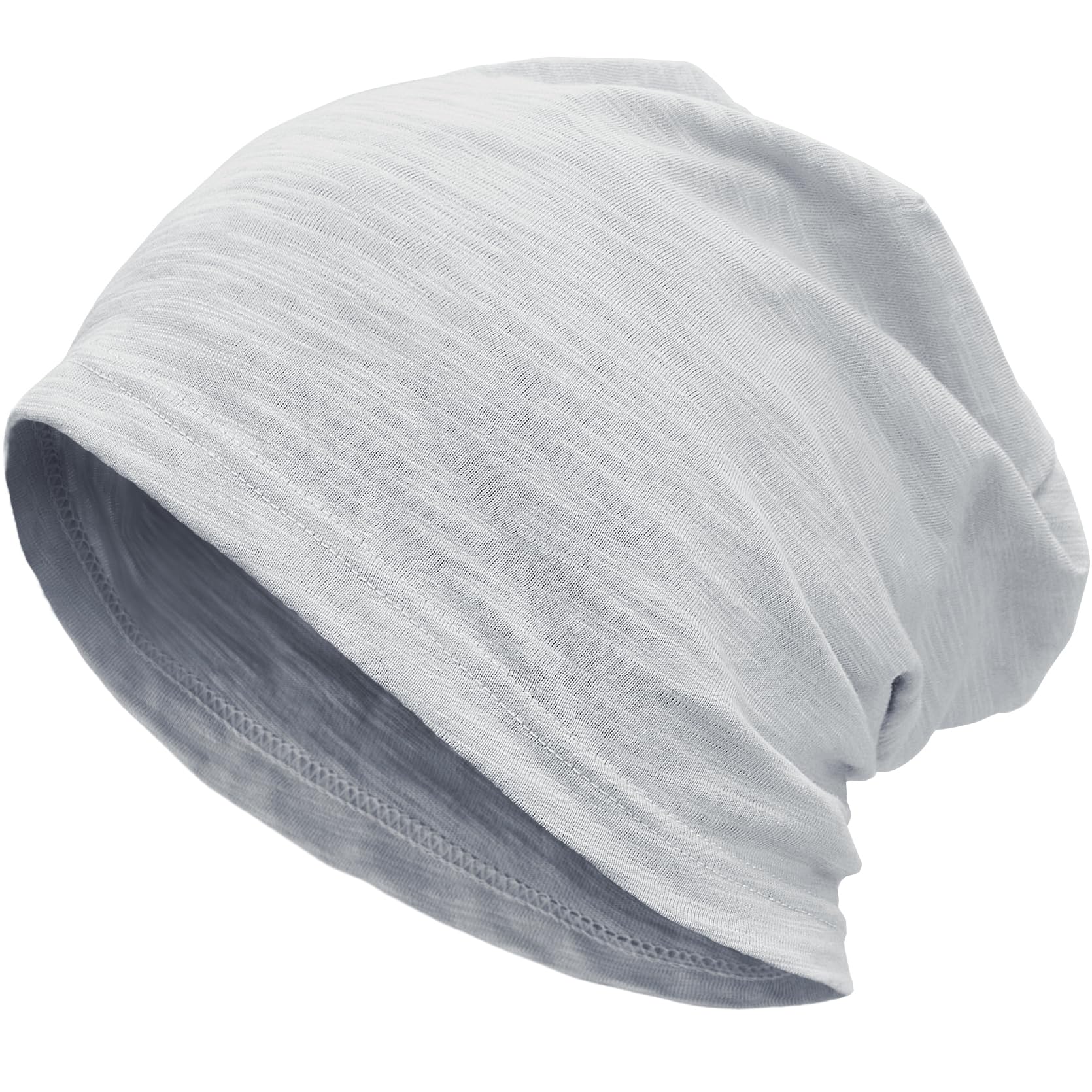 100% Cotton Lightweight Summer Hats for Women Men, Ultra Thin Slouchy Beanie Hat Oversizes Beanies Chemo Cap — view 10