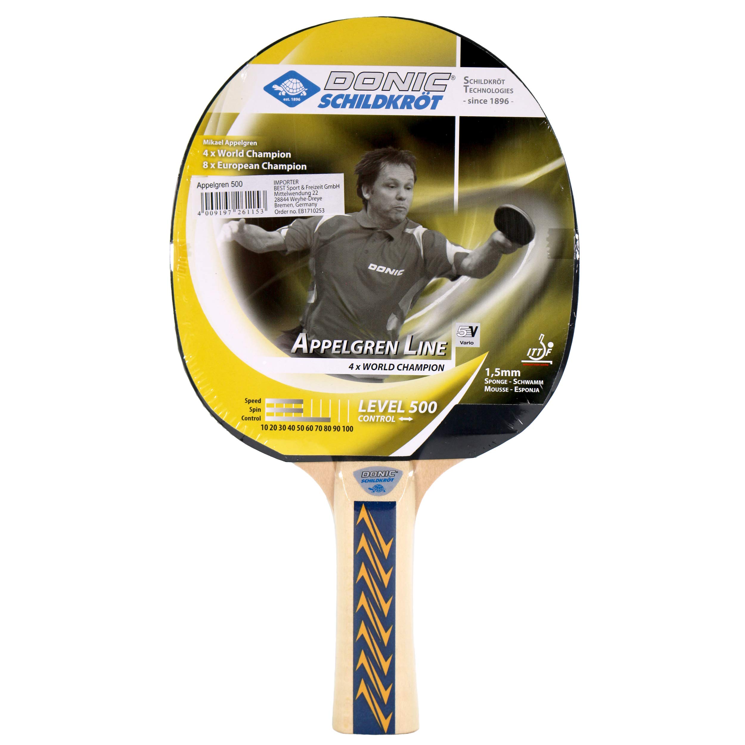 Donic / Schildkröt – Raquette De Tennis De Table Party Génius 1 étoile, Contrôle Et Manche Concave !