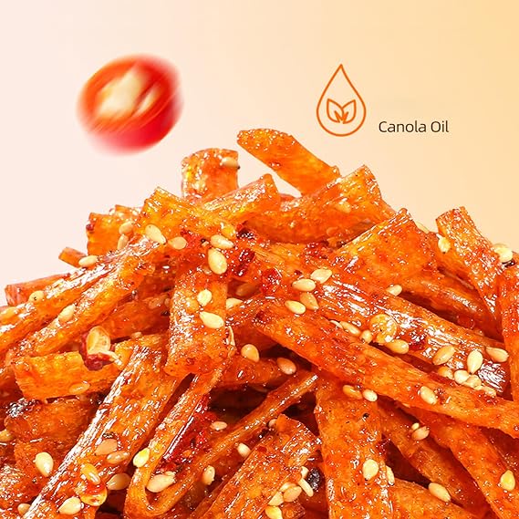 Spicy Strips Latiao,6 Packs Chinese Delicious Spicy Snacks With Vitamin C,1.9oz Per Pack(latiao-C)
