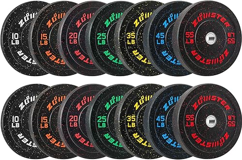 Miniatura 9 de Placa de peso de parachoques Placa olímpica Hi-Temp Placa de peso de parachoques con inserto de acero Placa de levantamiento de pesas de