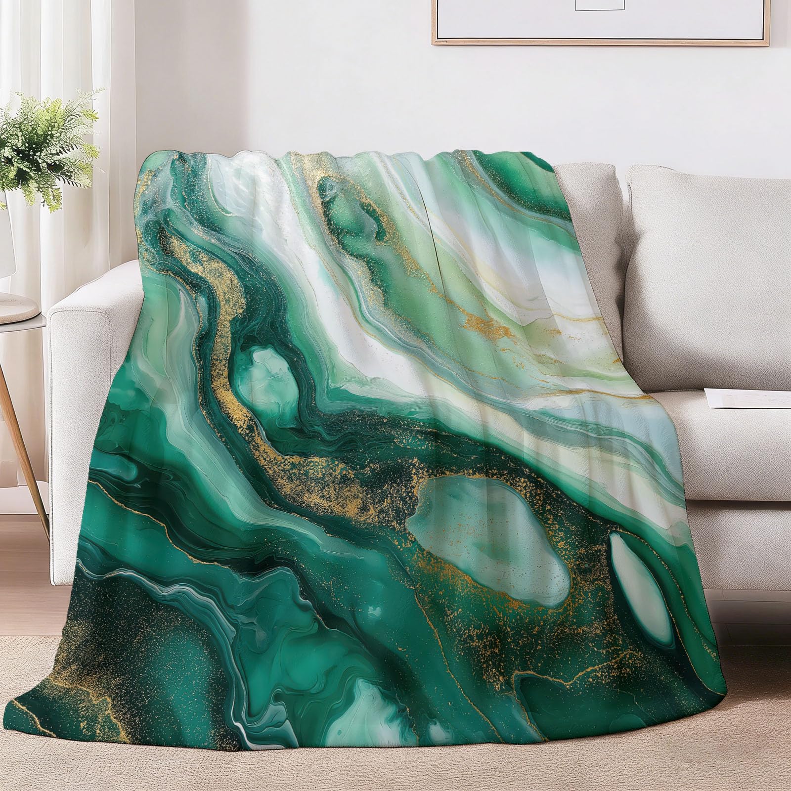 Nowoczesny luksusowy nadruk dwustronny dekoracyjny koc, 150 x 200 cm