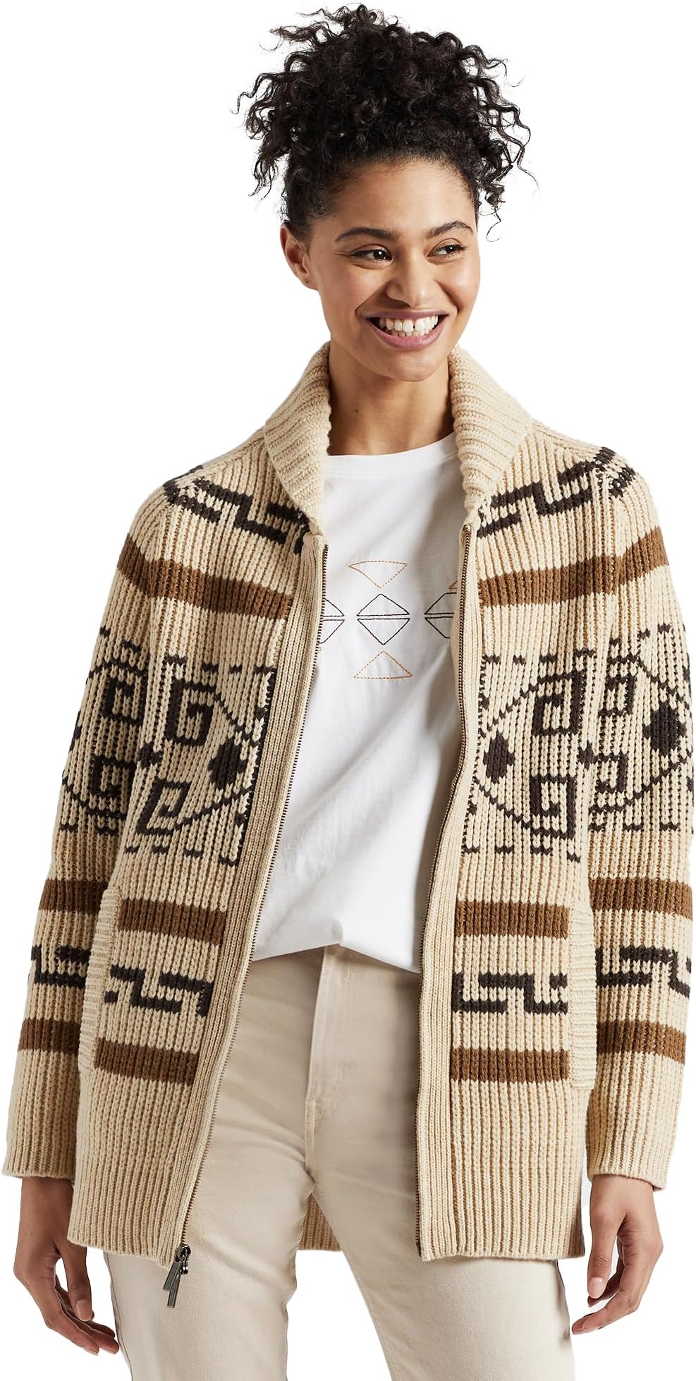 Women's Westerley, Cardigan Sweater, 100% Virgin Wool, Sweaters for Women, Heavy Cable Knitted Sweater