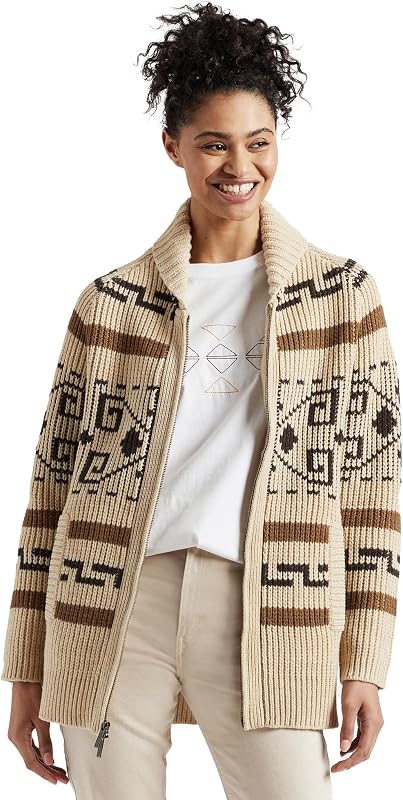 Pendleton Women’s Westerley Cardigan Iconic Pattern, Soft Wool Knit Sweater