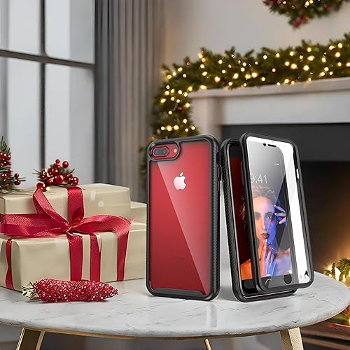 Miniatura 2 de IDweel Funda para iPhone 8 Plus7 Plus, carcasa resistente a prueba de golpes con protector de pantalla integrado, funda híbrida resistente a los