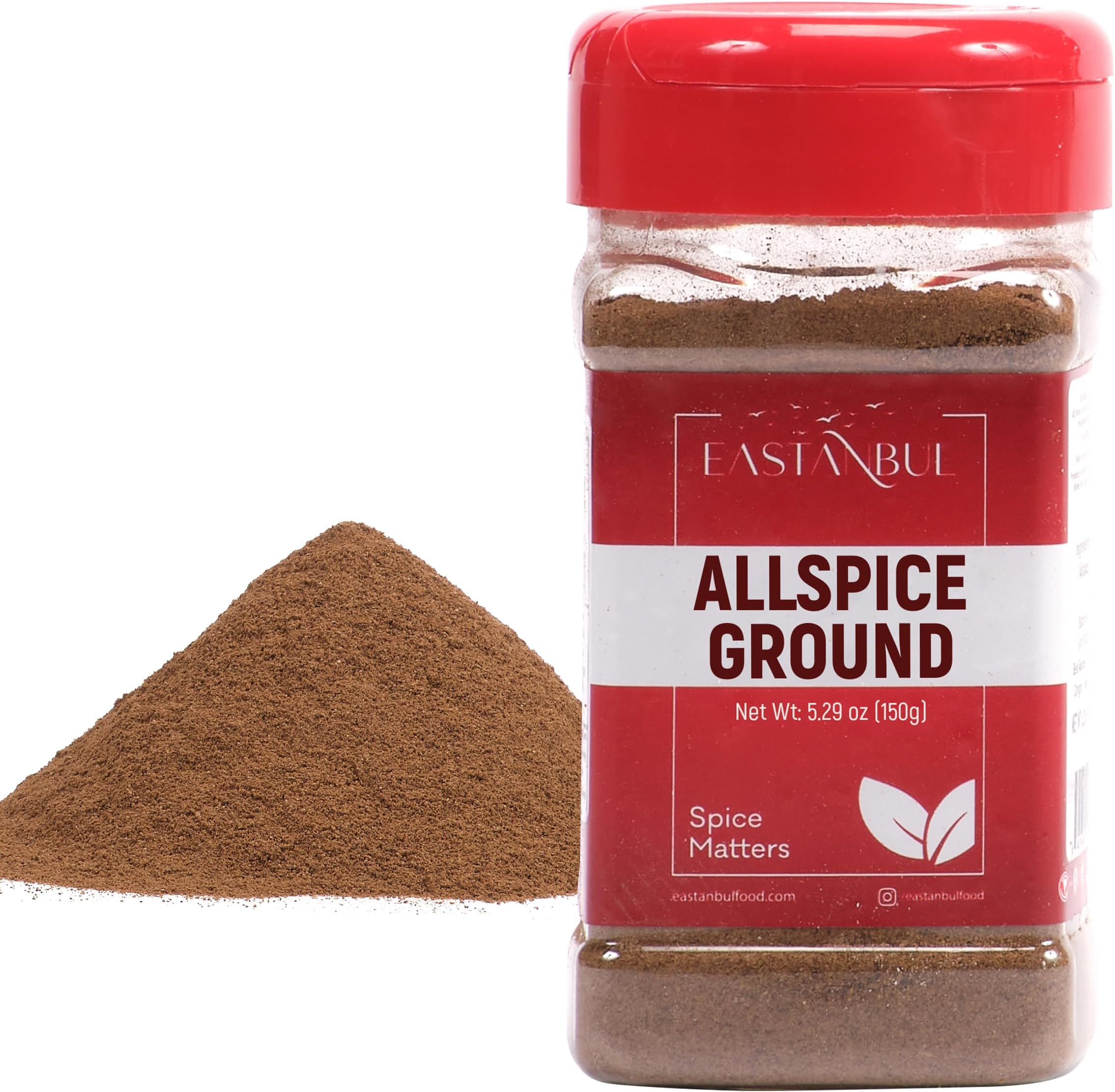 Allspice Ground, 5.29oz, All Spice Seasoning, Ground Allspice, All Spice Powder for Cake, Pimento, Yenibahar, Natural, Vegan, Non GMO