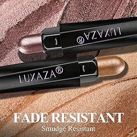 LUXAZA PRO Brown Eyeshadow Stick Makeup Set 6PCS, Neutral Shimmer And Matte Cream Eye Shadow Palette, Metallic Bronze Smoky Eyeliner Brightener Crayon Pencil Kit, Ideal Gift for Women -Dusk Bloom