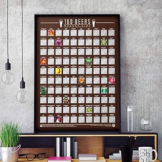 100 Beers Bucket List Scratch Poster - coolthings.us