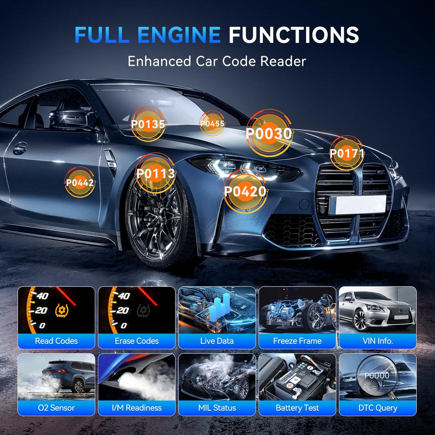 Thinkobd 500 showing full engine functions including read and erase codes