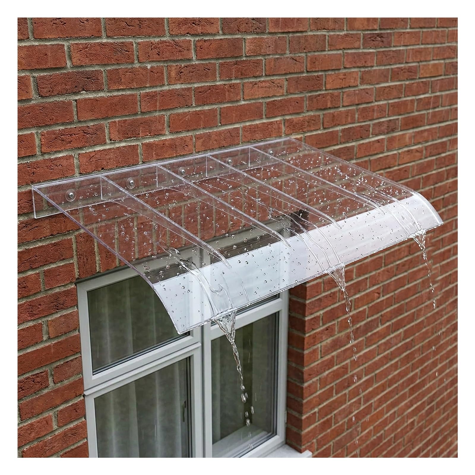 Zhengqian One Color Transparent Front Door Canopy Outdoor Awning,Window Awning Canopy,Upgraded And Reinforced Polycarbonate,Uv Rain Snow Protection,For Sun Snow Garden Porch(W35*L230cm/W 13.7*L90.5in)