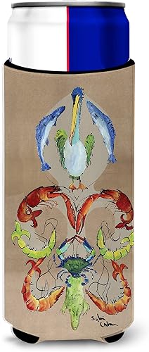 Vista 114 de Caroline's Treasures 8137LITERK Mardi Gras Fleur de lis Nation Botella de vino Hugger Botella Enfriador de Frigorífico Funda Abrazador Lavable a