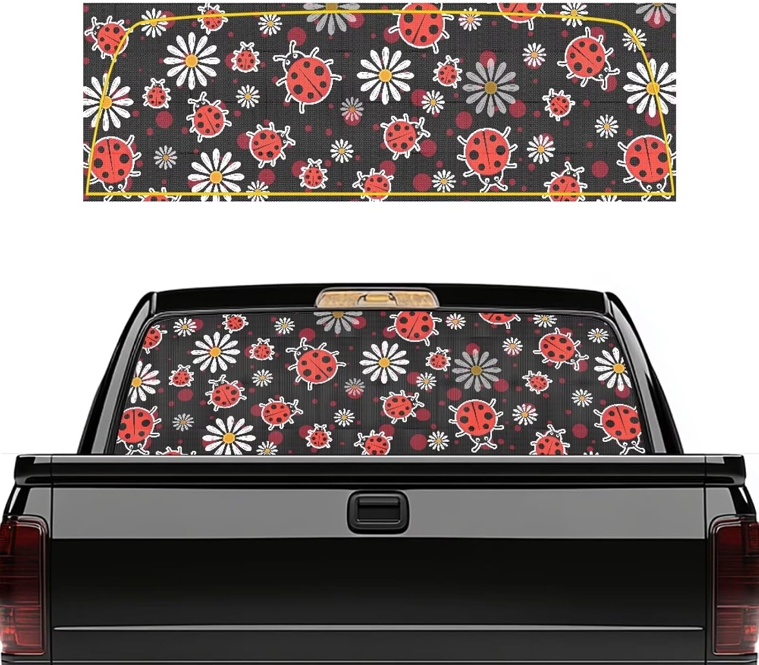 Tupalatus Forests Mountains Rear Window Decals Trucks Back Window Decal Easy to Install Perforated Windows Film Decal Full Windows Coverage Sticker for Truck 66 x 22 inch