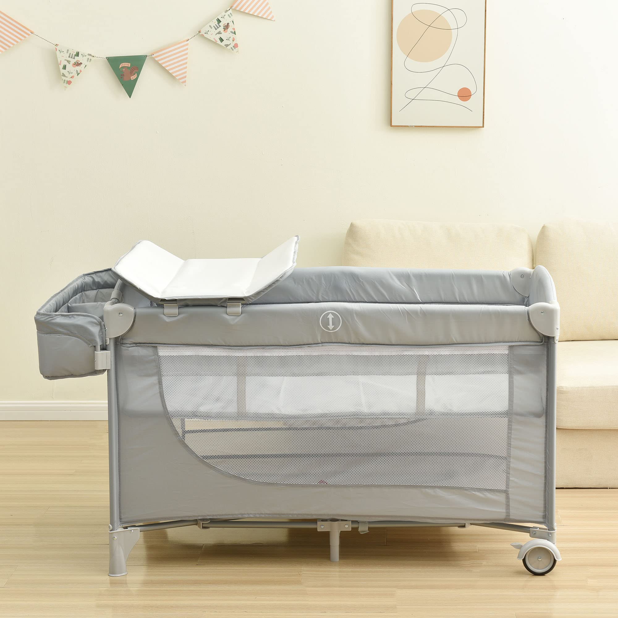 Amazon.co.jp: TopCloud ベビーベッド 折りたたみ ベビーサークル お  