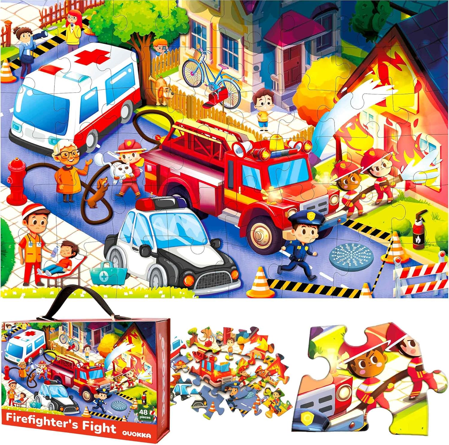 QUOKKA Set of 2 Giant Floor Puzzles for Kids