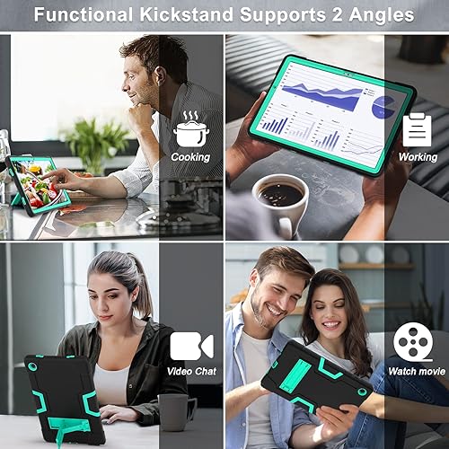 Miniatura 6 de WESOROL Funda para Samsung Galaxy Tab A8, Samsung Tablet A8 con protector de pantalla, resistente y resistente, híbrida de cuerpo completo, a prueba