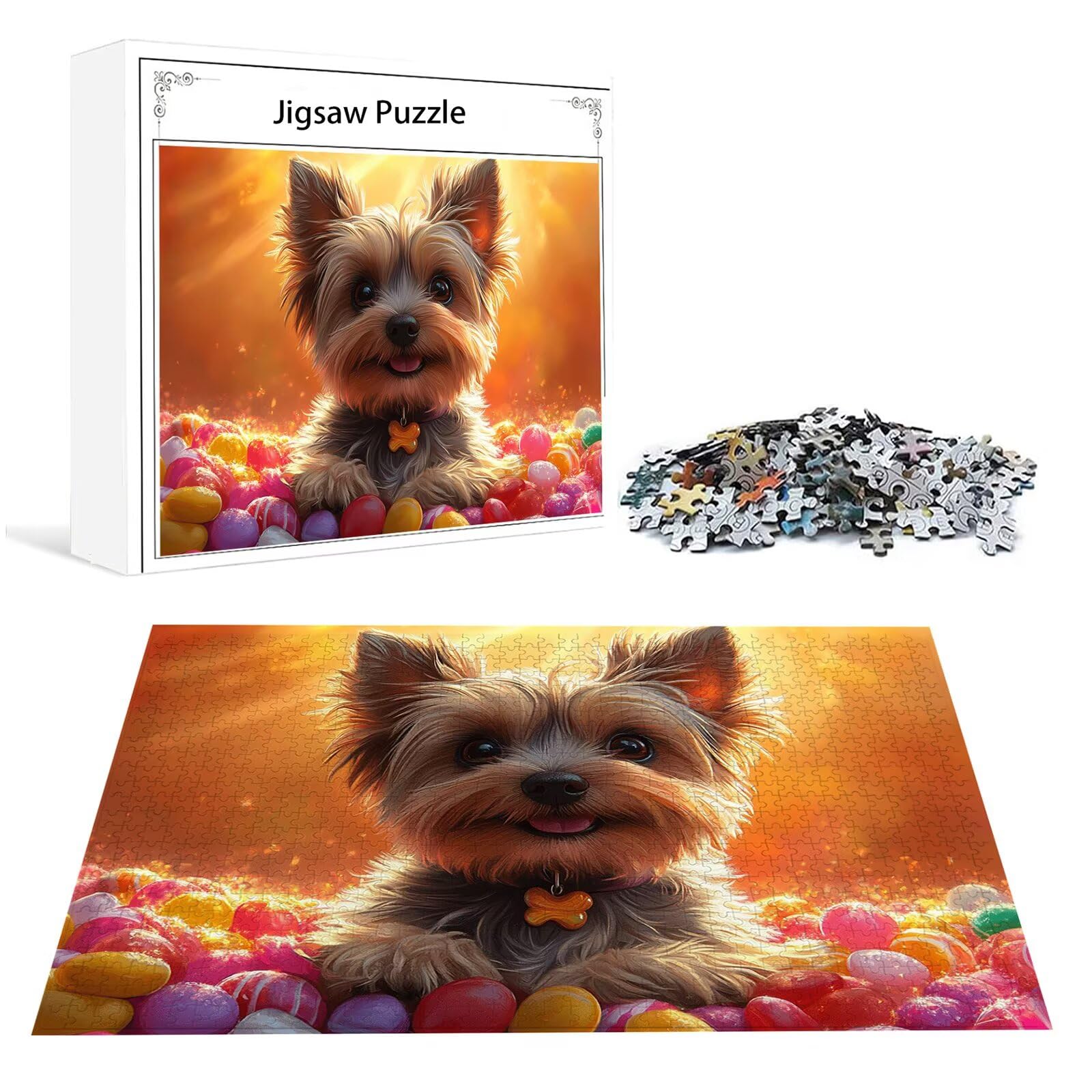 Hund Puzzle 1500 Teile Erwachsene Klassische Puzzles Tier Jigsaw Anspruchsvoll Impossible Schwer Pädagogisches Spielzeug Kinder Holzpuzzlem Groß Puzzlespiel Geeignet für alle Altersgruppen P-935