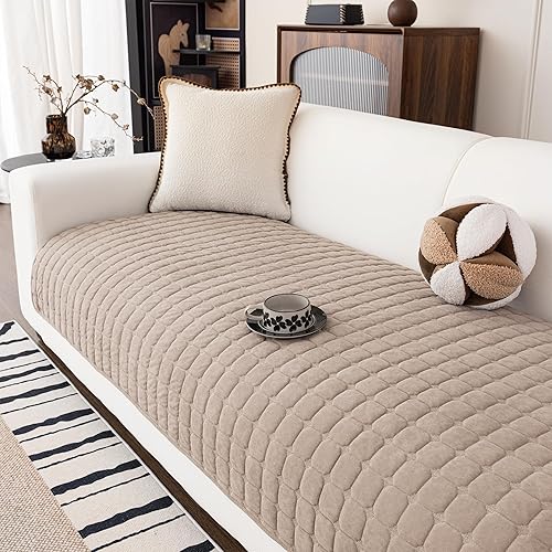 Miniatura 11 de MEETSKY Fundas lavables para sofá de 2 cojines, funda de sofá para perros, fundas de sofá para sofá biplaza, fundas protectoras antideslizantes de