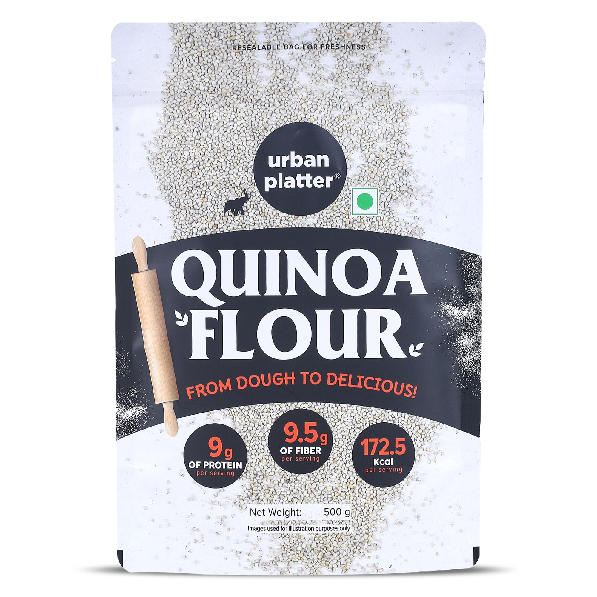 Urban Platter White Quinoa Flour, 500g (Naturally Gluten-Free | High in Protein & Fiber | Ideal for Baking)